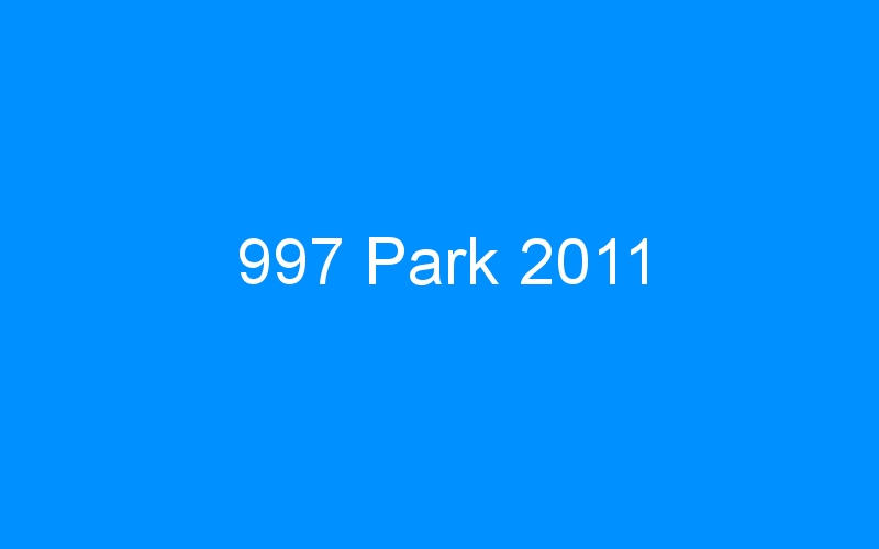 You are currently viewing 997 Park 2011