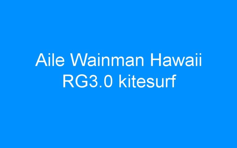 Lire la suite à propos de l’article Aile Wainman Hawaii RG3.0 kitesurf