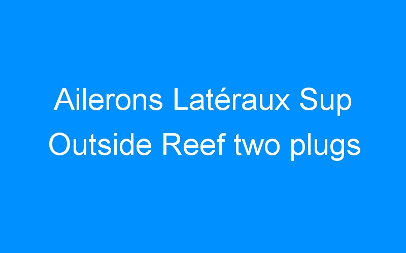 You are currently viewing Ailerons Latéraux Sup Outside Reef two plugs