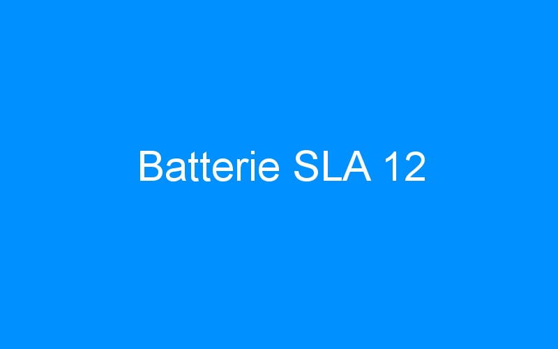You are currently viewing Batterie SLA 12