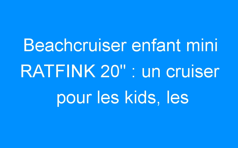 Beachcruiser enfant mini RATFINK 20″ : un cruiser pour les kids, les tatoués!!!