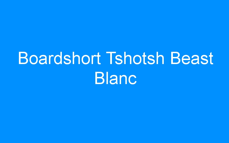 You are currently viewing Boardshort Tshotsh Beast Blanc