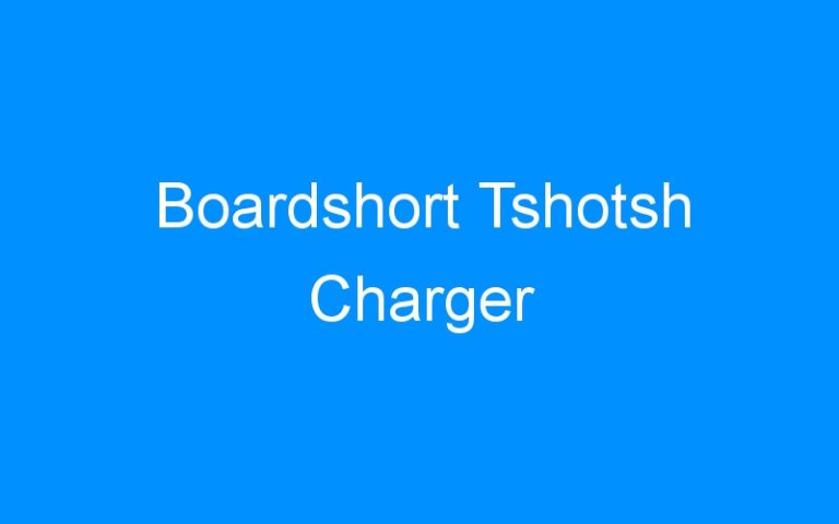 Lire la suite à propos de l’article Boardshort Tshotsh Charger