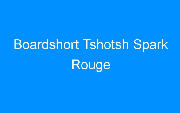 Lire la suite à propos de l’article Boardshort Tshotsh Spark Rouge