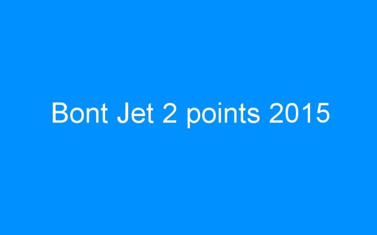Lire la suite à propos de l’article Bont Jet 2 points 2015