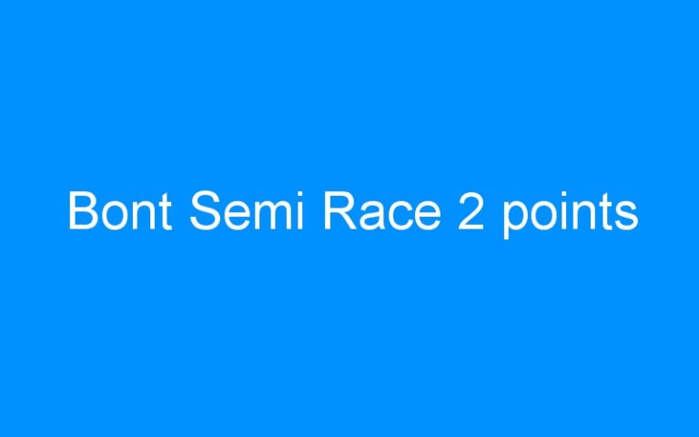 Lire la suite à propos de l’article Bont Semi Race 2 points