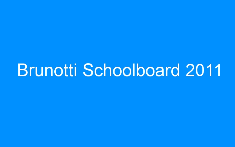 You are currently viewing Brunotti Schoolboard 2011