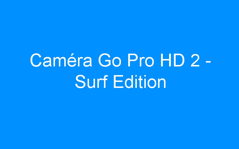 You are currently viewing Caméra Go Pro HD 2 – Surf Edition