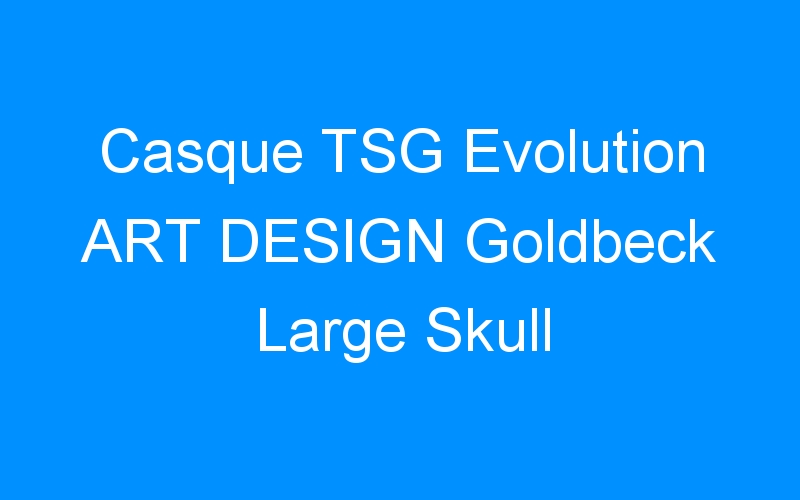 Casque TSG Evolution ART DESIGN Goldbeck Large Skull