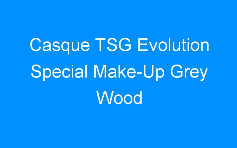 You are currently viewing Casque TSG Evolution Special Make-Up Grey Wood