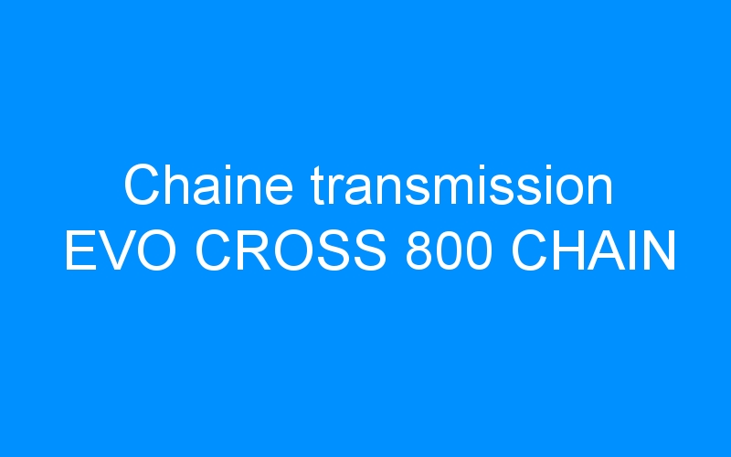 You are currently viewing Chaine transmission EVO CROSS 800 CHAIN
