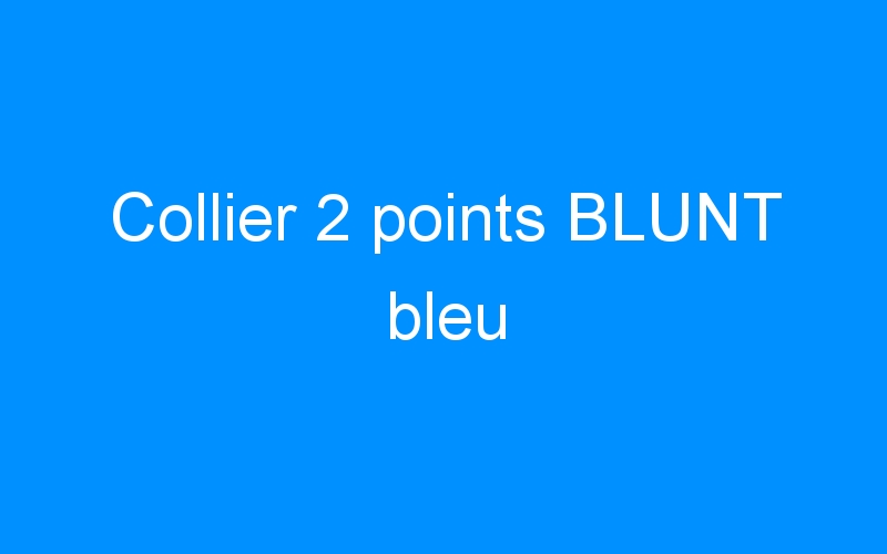 Collier 2 points BLUNT bleu