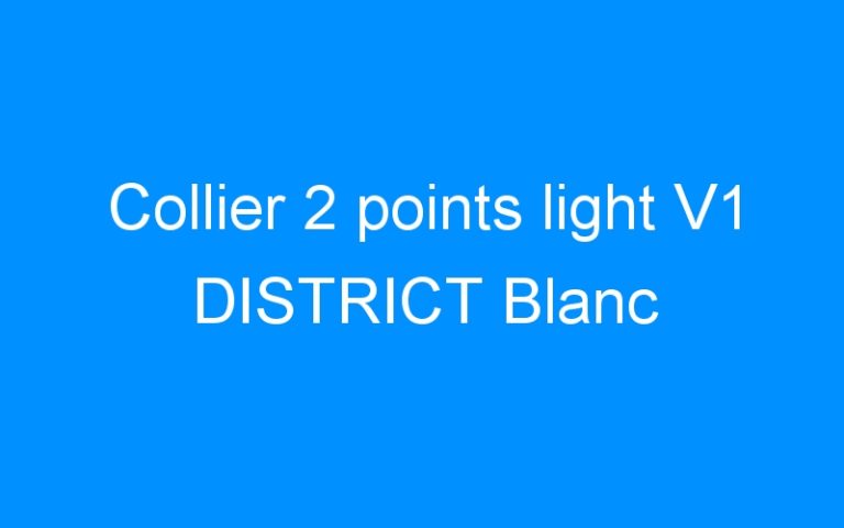 Collier 2 points light V1 DISTRICT Blanc