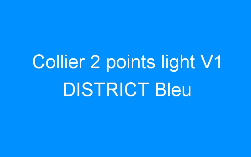 You are currently viewing Collier 2 points light V1 DISTRICT Bleu