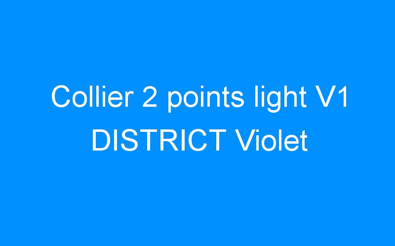You are currently viewing Collier 2 points light V1 DISTRICT Violet