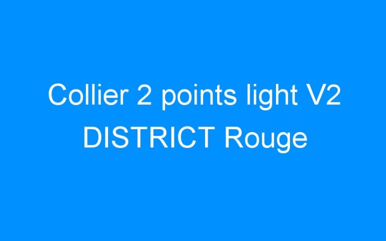 Collier 2 points light V2 DISTRICT Rouge
