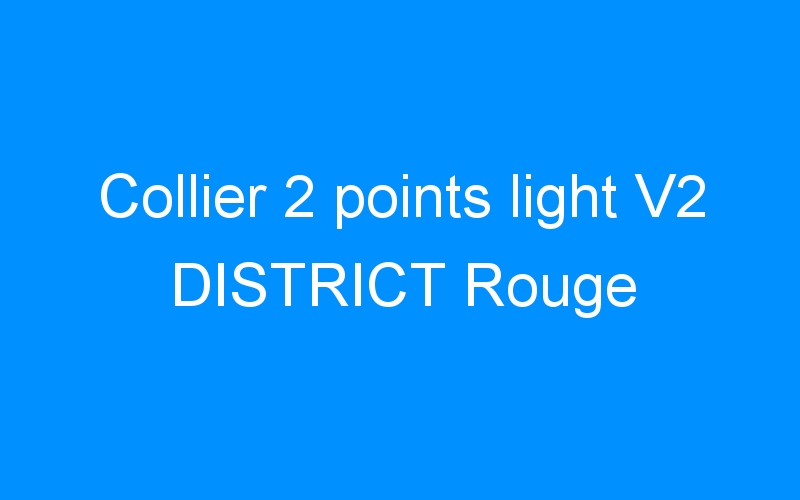 You are currently viewing Collier 2 points light V2 DISTRICT Rouge
