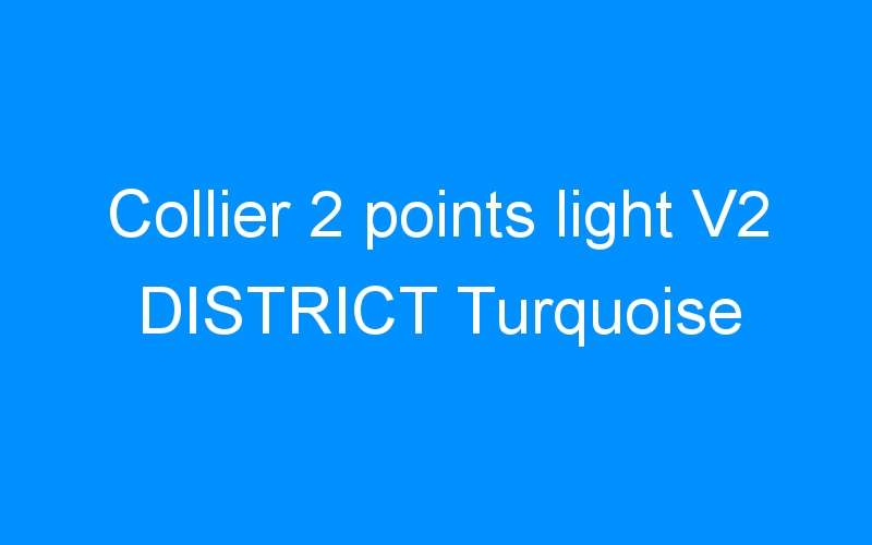 You are currently viewing Collier 2 points light V2 DISTRICT Turquoise