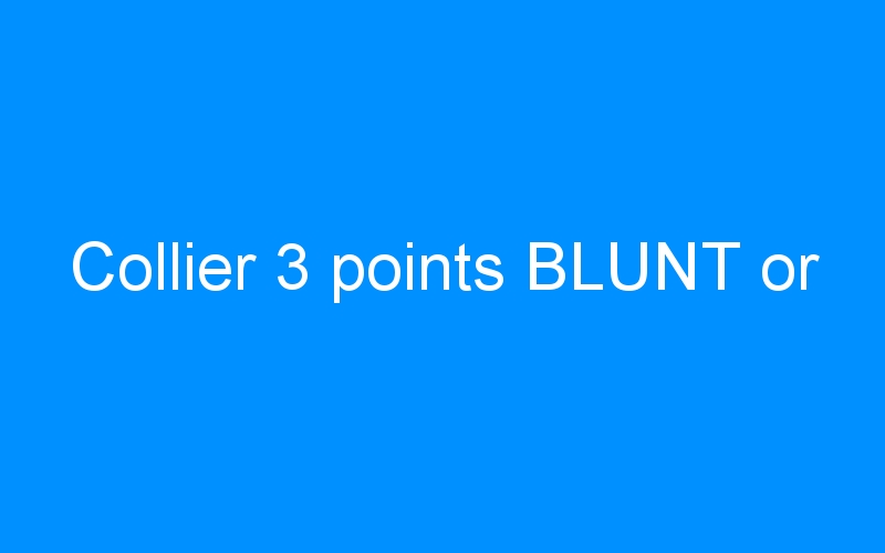 Collier 3 points BLUNT or
