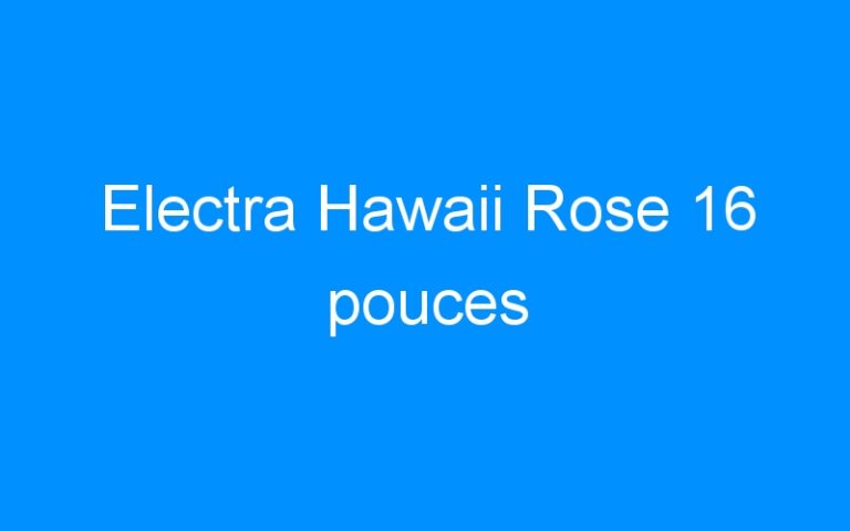 Lire la suite à propos de l’article Electra Hawaii Rose 16 pouces