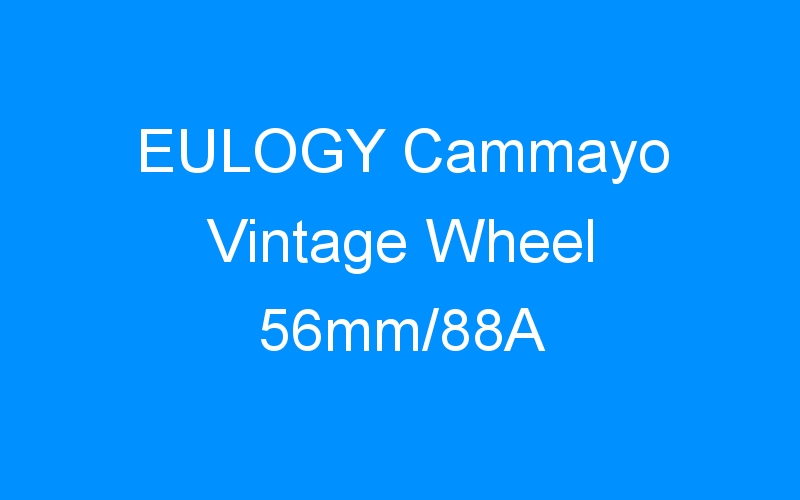 You are currently viewing EULOGY Cammayo Vintage Wheel 56mm/88A