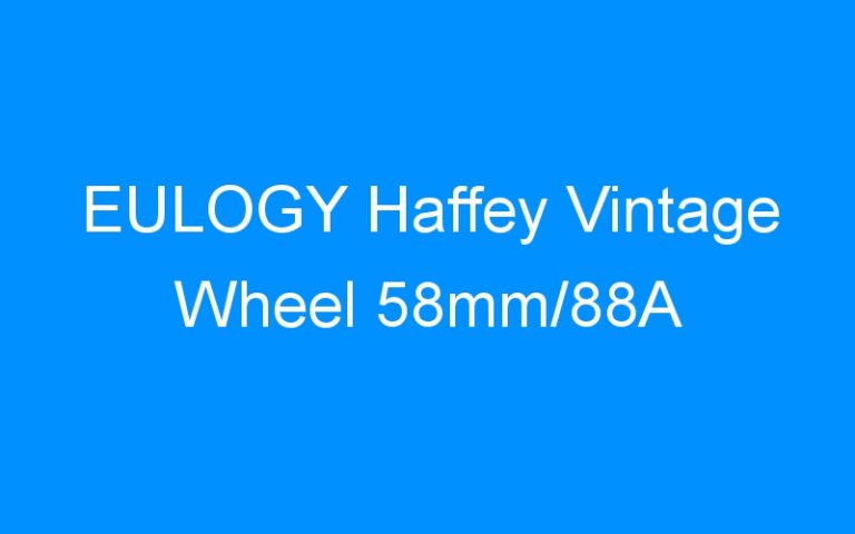 Lire la suite à propos de l’article EULOGY Haffey Vintage Wheel 58mm/88A