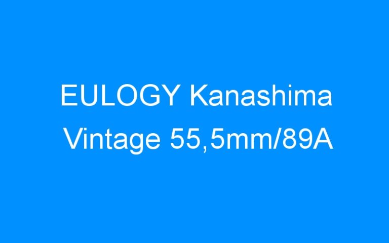 Lire la suite à propos de l’article EULOGY Kanashima Vintage 55,5mm/89A