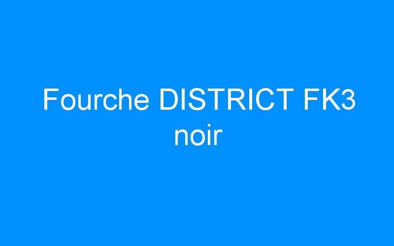 You are currently viewing Fourche DISTRICT FK3 noir