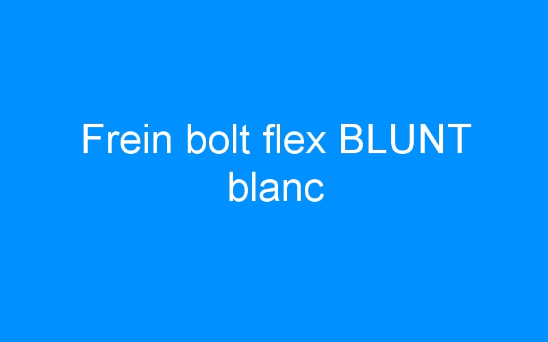 You are currently viewing Frein bolt flex BLUNT blanc