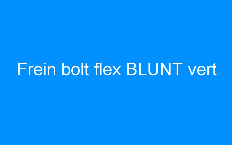 You are currently viewing Frein bolt flex BLUNT vert