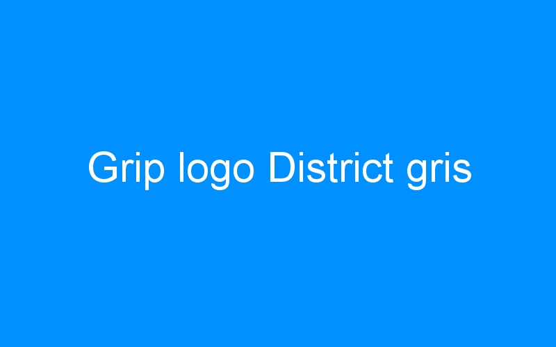 You are currently viewing Grip logo District gris