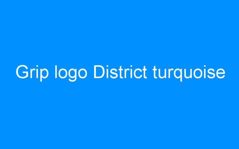 Lire la suite à propos de l’article Grip logo District turquoise