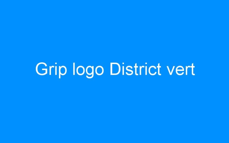 Lire la suite à propos de l’article Grip logo District vert