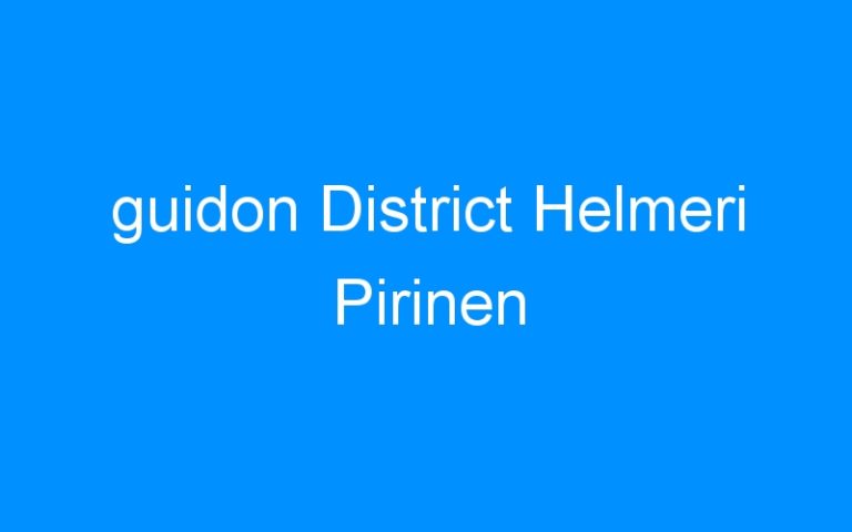 Lire la suite à propos de l’article guidon District Helmeri Pirinen