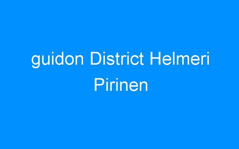 You are currently viewing guidon District Helmeri Pirinen