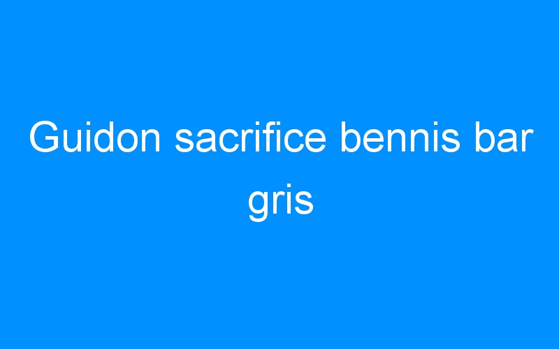 You are currently viewing Guidon sacrifice bennis bar gris
