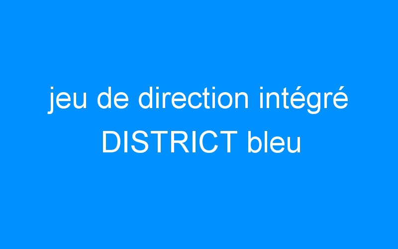 You are currently viewing jeu de direction intégré DISTRICT bleu