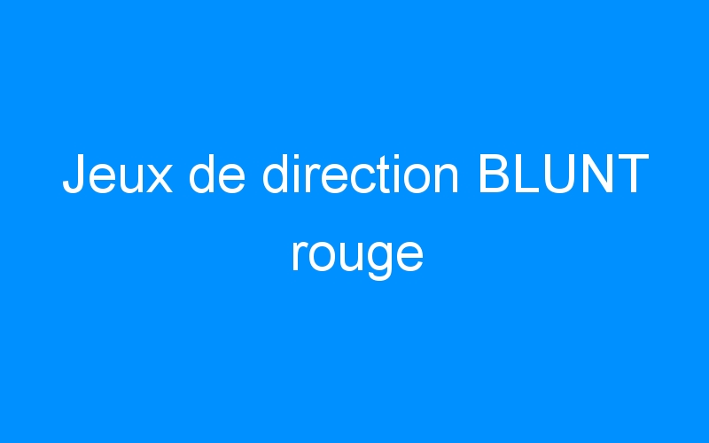 You are currently viewing Jeux de direction BLUNT rouge