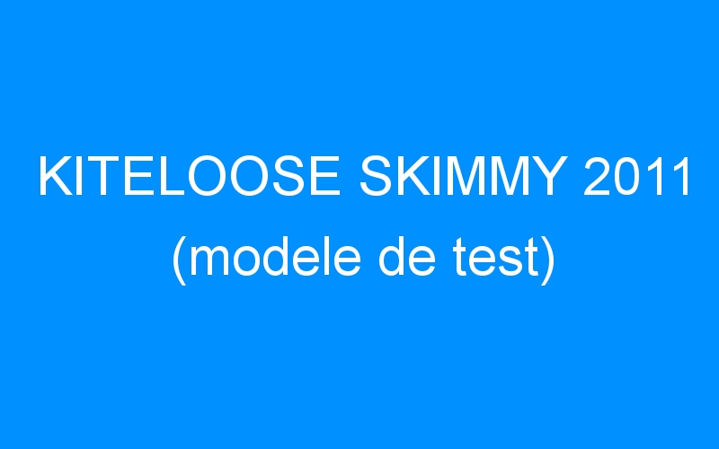 You are currently viewing KITELOOSE SKIMMY 2011 (modele de test)