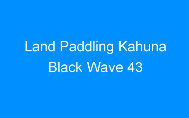 Lire la suite à propos de l’article Land Paddling Kahuna Black Wave 43