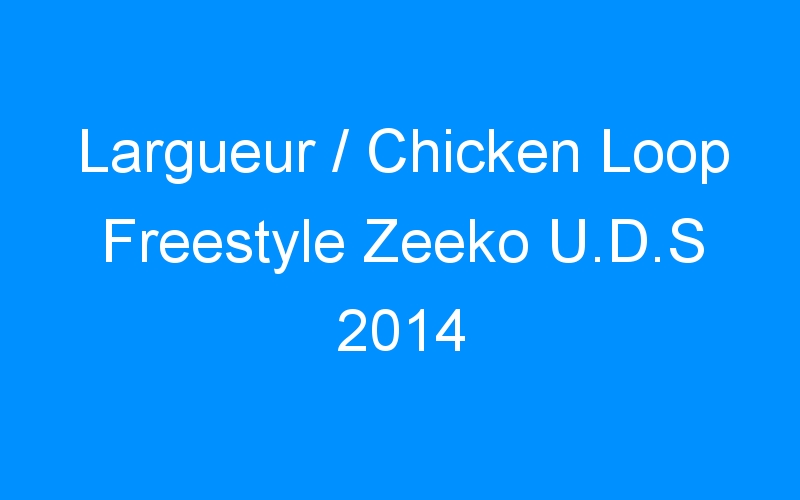 You are currently viewing Largueur / Chicken Loop Freestyle Zeeko U.D.S 2014