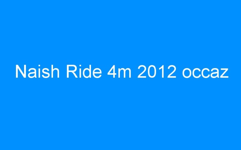 Naish Ride 4m 2012 occaz