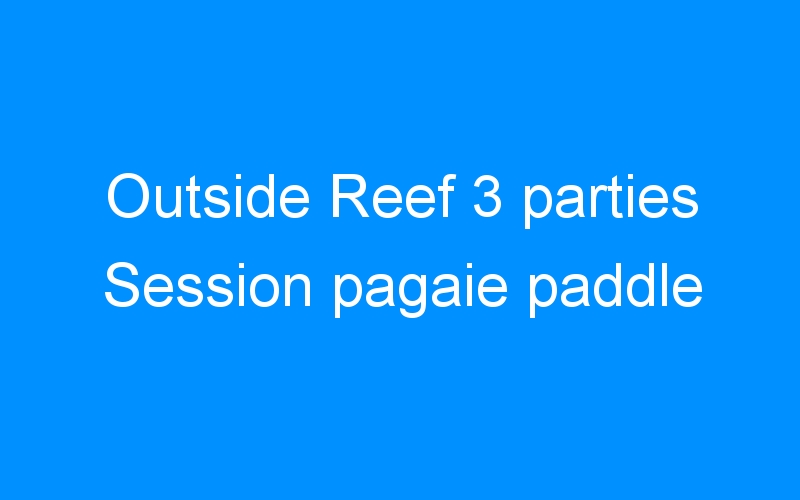 You are currently viewing Outside Reef 3 parties Session pagaie paddle