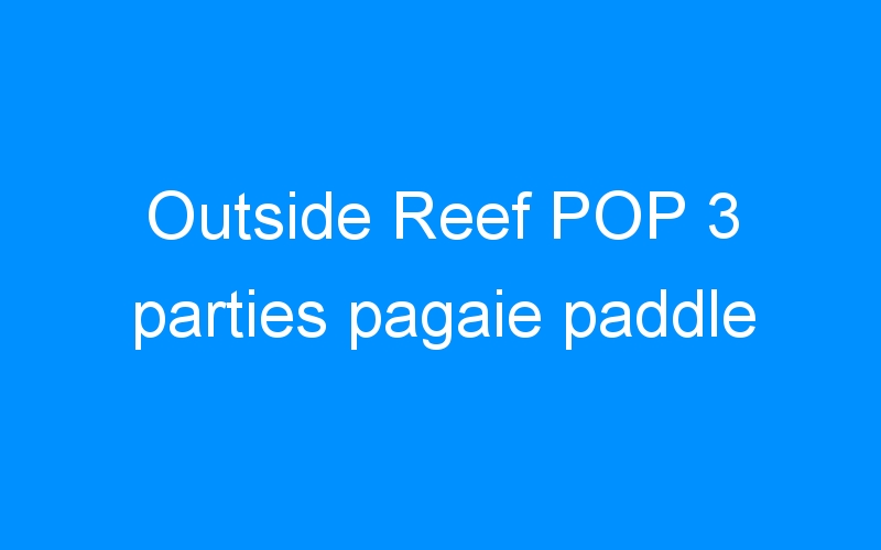 You are currently viewing Outside Reef POP 3 parties pagaie paddle