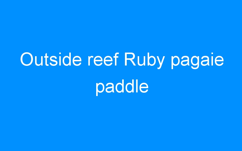You are currently viewing Outside reef Ruby pagaie paddle
