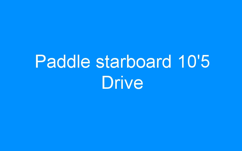 You are currently viewing Paddle starboard 10’5 Drive