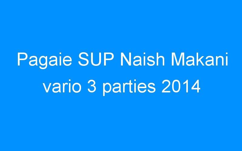 Pagaie SUP Naish Makani vario 3 parties 2014
