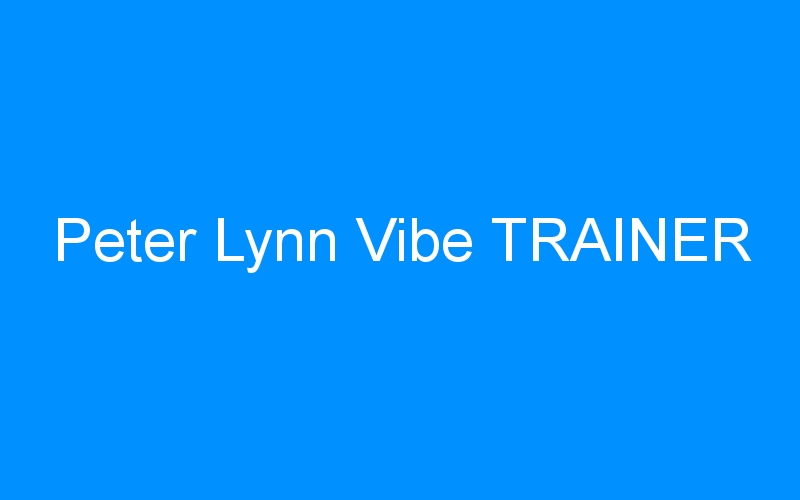 You are currently viewing Peter Lynn Vibe TRAINER