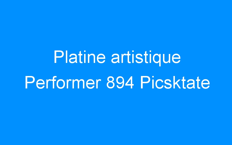 Platine artistique Performer 894 Picsktate