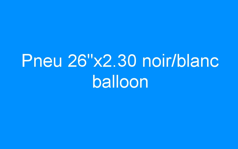 You are currently viewing Pneu 26″x2.30 noir/blanc balloon